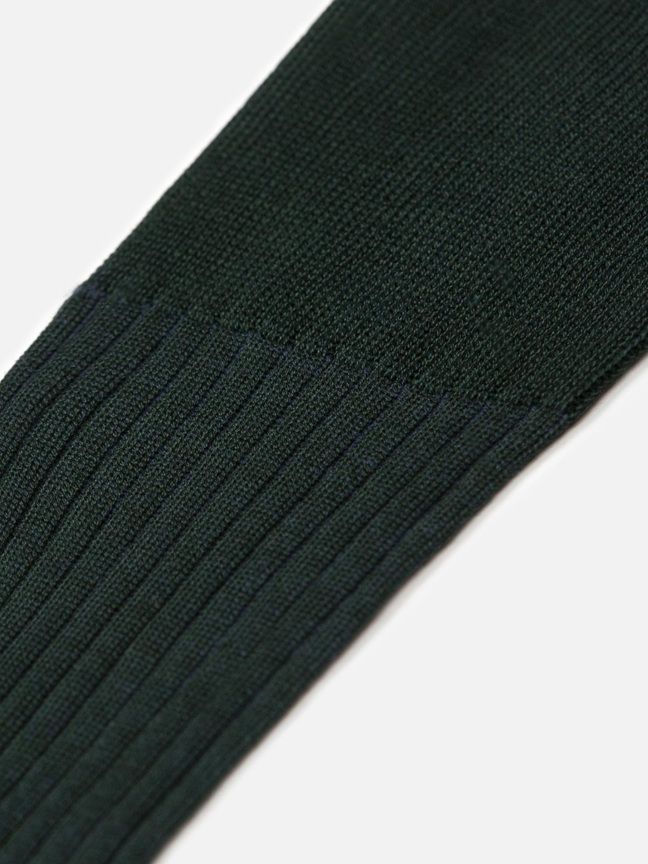 Chaussettes vanisées en fil d'écosse vert