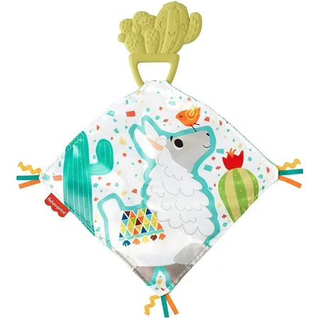 Fisher-Price Kaktus Beißring & Kuscheltuch, Baby-Spielzeug, Schnuffeltuch