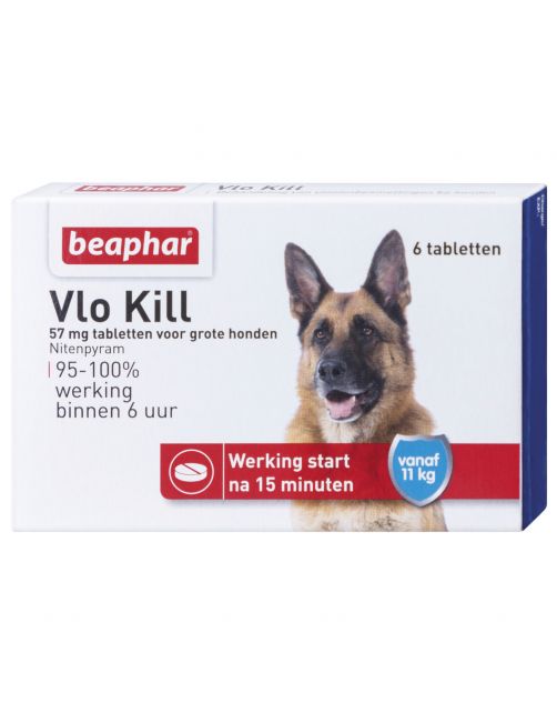 Beaphar Vlo Kill Hond Boven 11kg - Anti vlooienmiddel - 6 tab