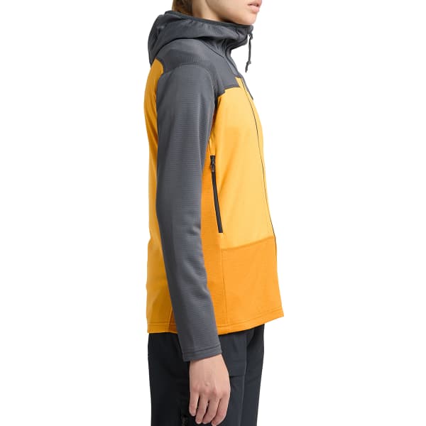 Veste polaire ski rando HAGLÖFS ROC FLASH MID HOOD W MAGNETITE/SUNNY YELLOW