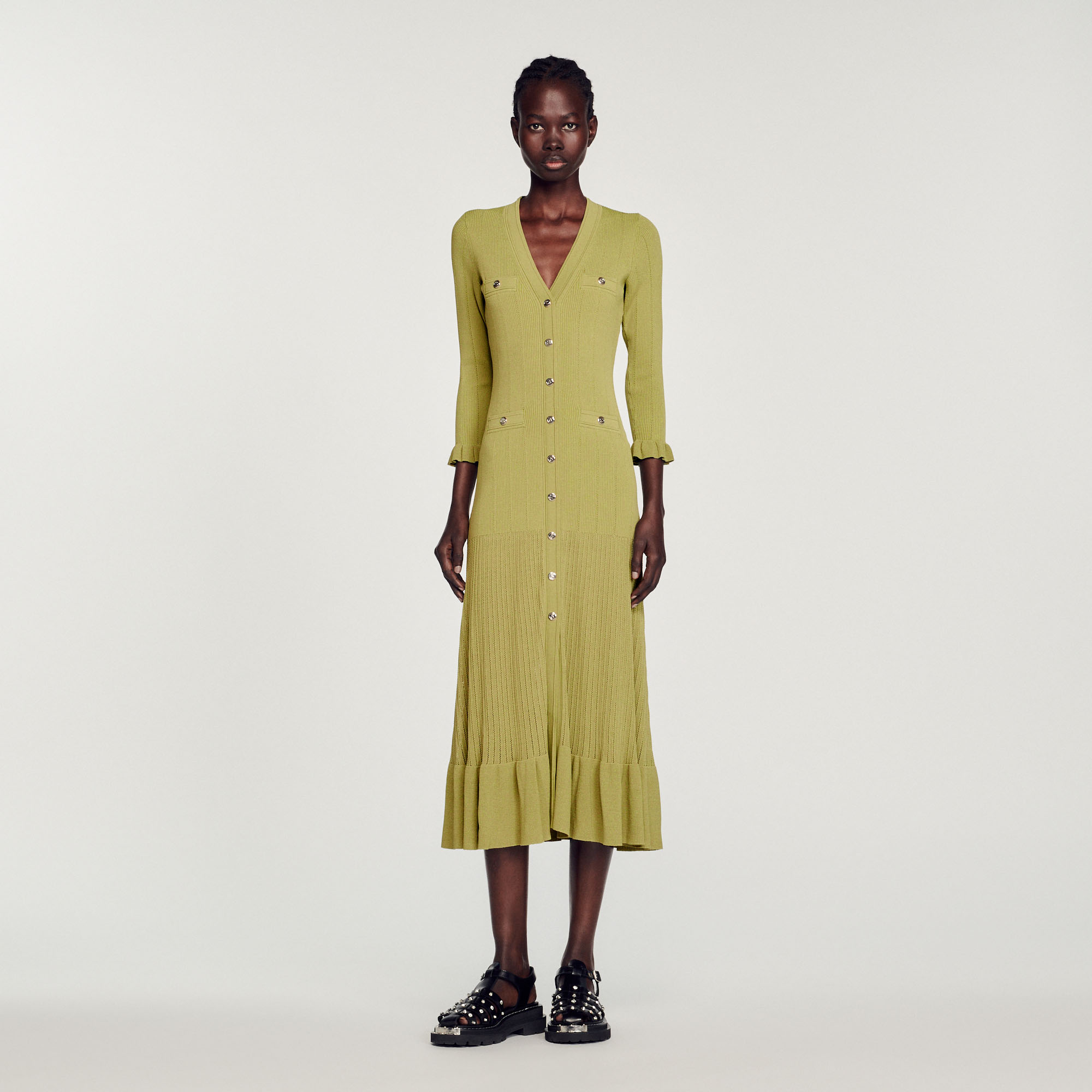 Robe longue en maille