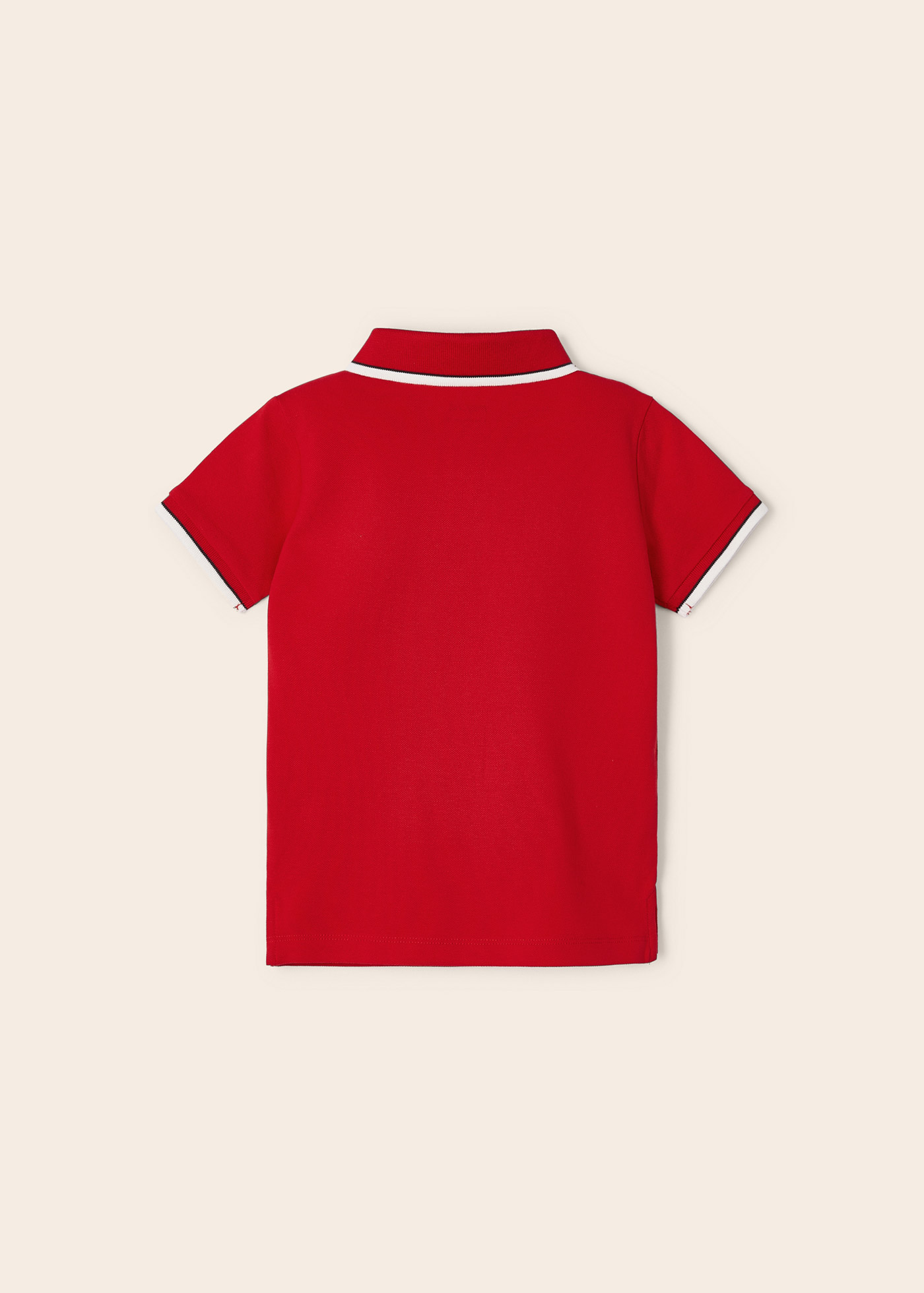 Camisa polo de manga curta em algodão sustentável para meninos