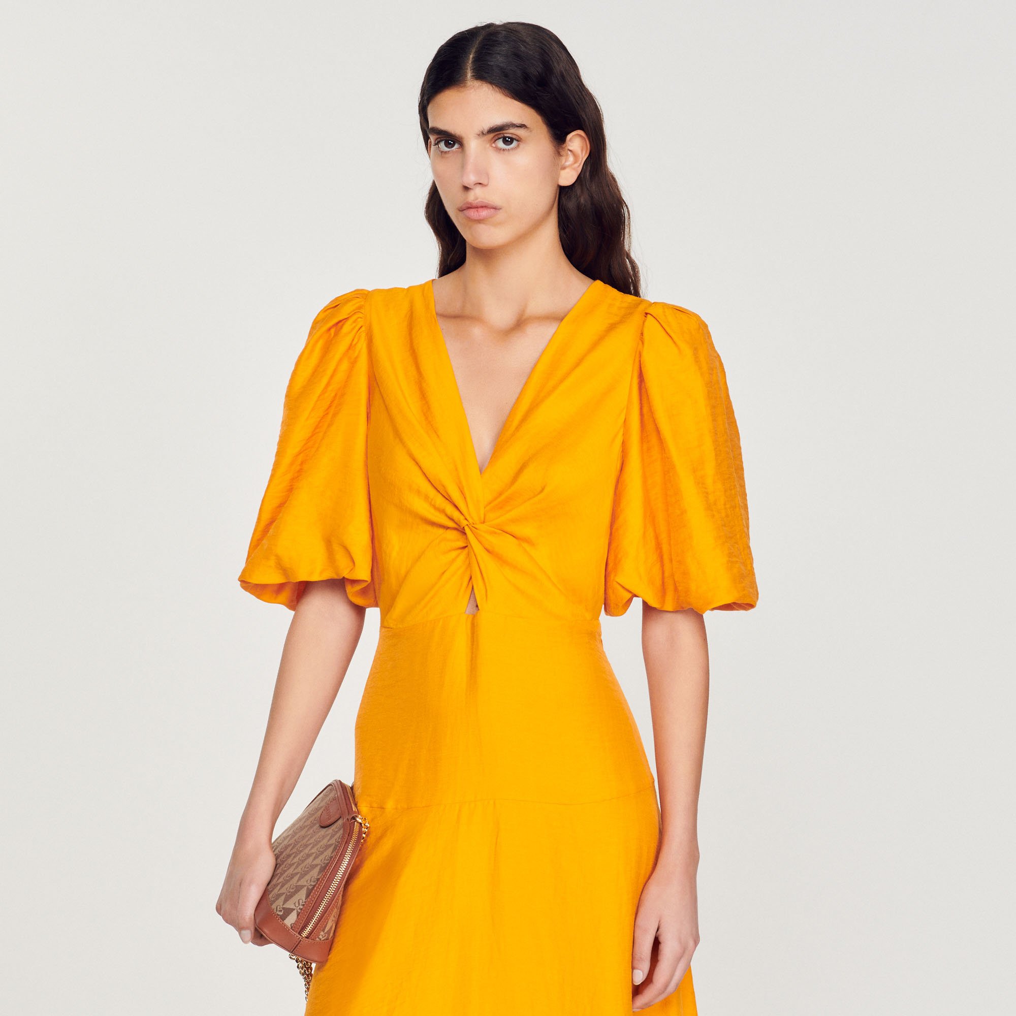 Robe longue manches courtes