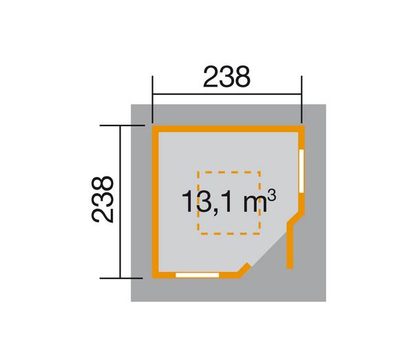 Weka Gartenhaus 149 5-Eck, ca. B318/H301/T318