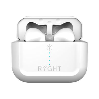 Ryght Mino - Écouteurs sans fil avec micro - intra-auriculaire - Suppresseur de bruit actif - blanc
