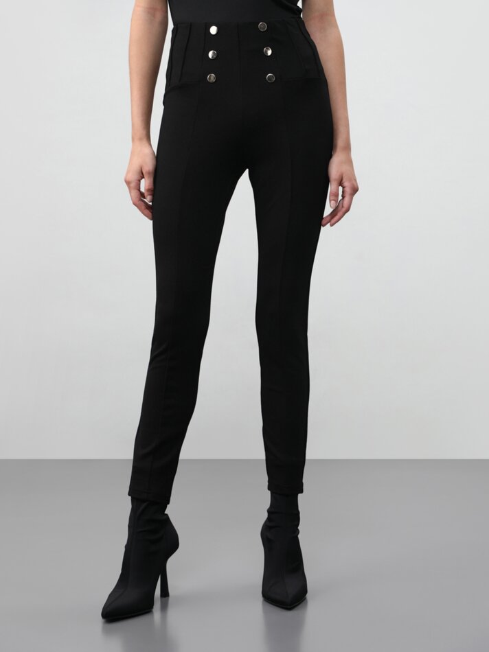 Leggings com botões - Pretas