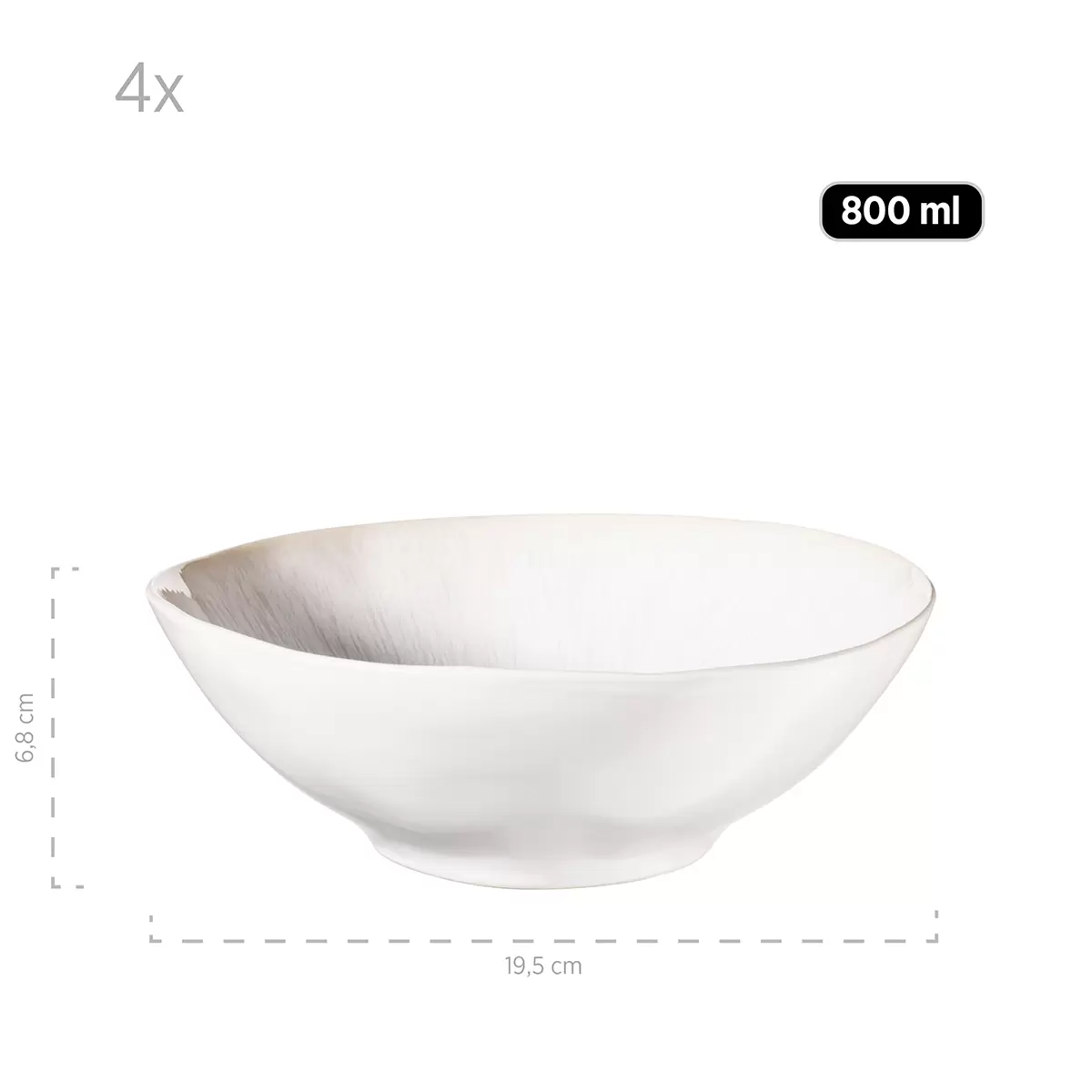 Bowl Set 9tlg. FROZEN weiss