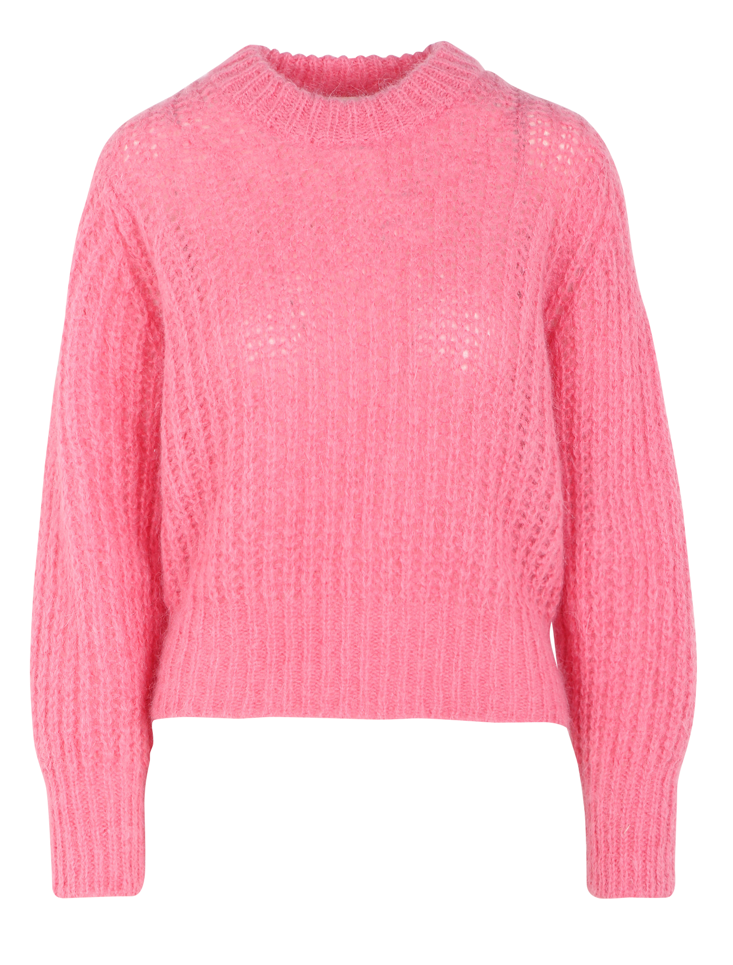 DINA - Pull col rond en laine mélangée | Rose