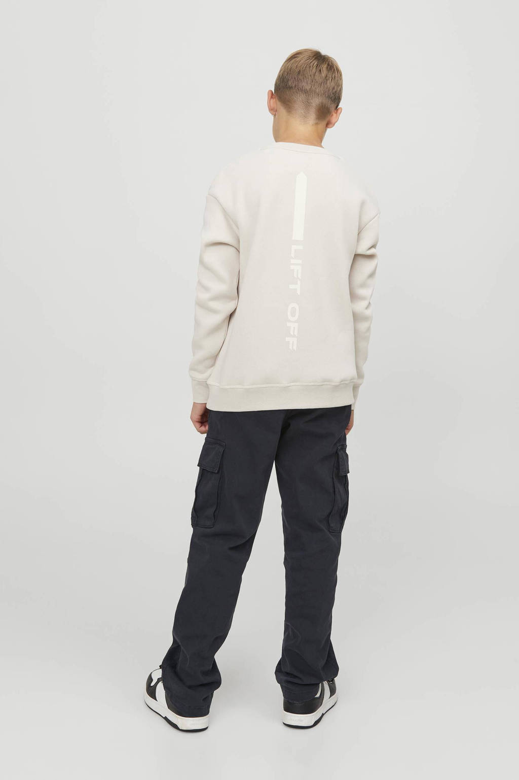 JACK & JONES loose fit cargobroek JPSTKANE JJHARLOW zwart
