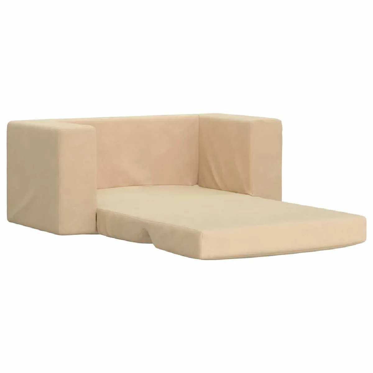 vidaXL Canapé-lit enfant - Crème