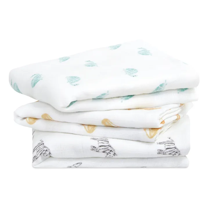 aden + anais Musy-langes Animal Kingdom en coton bio - Pack de 3