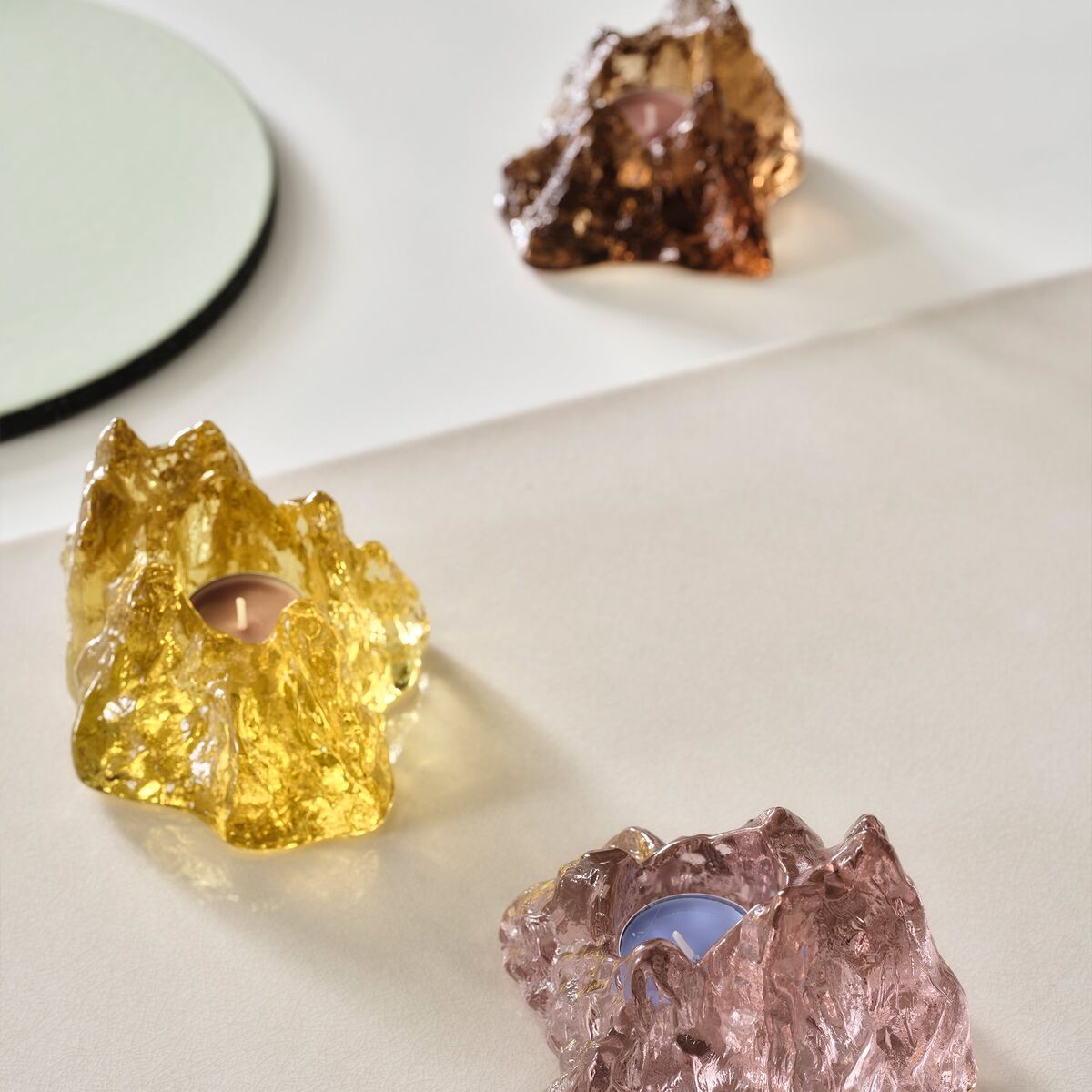The Rock lyslykt 9 cm, rav