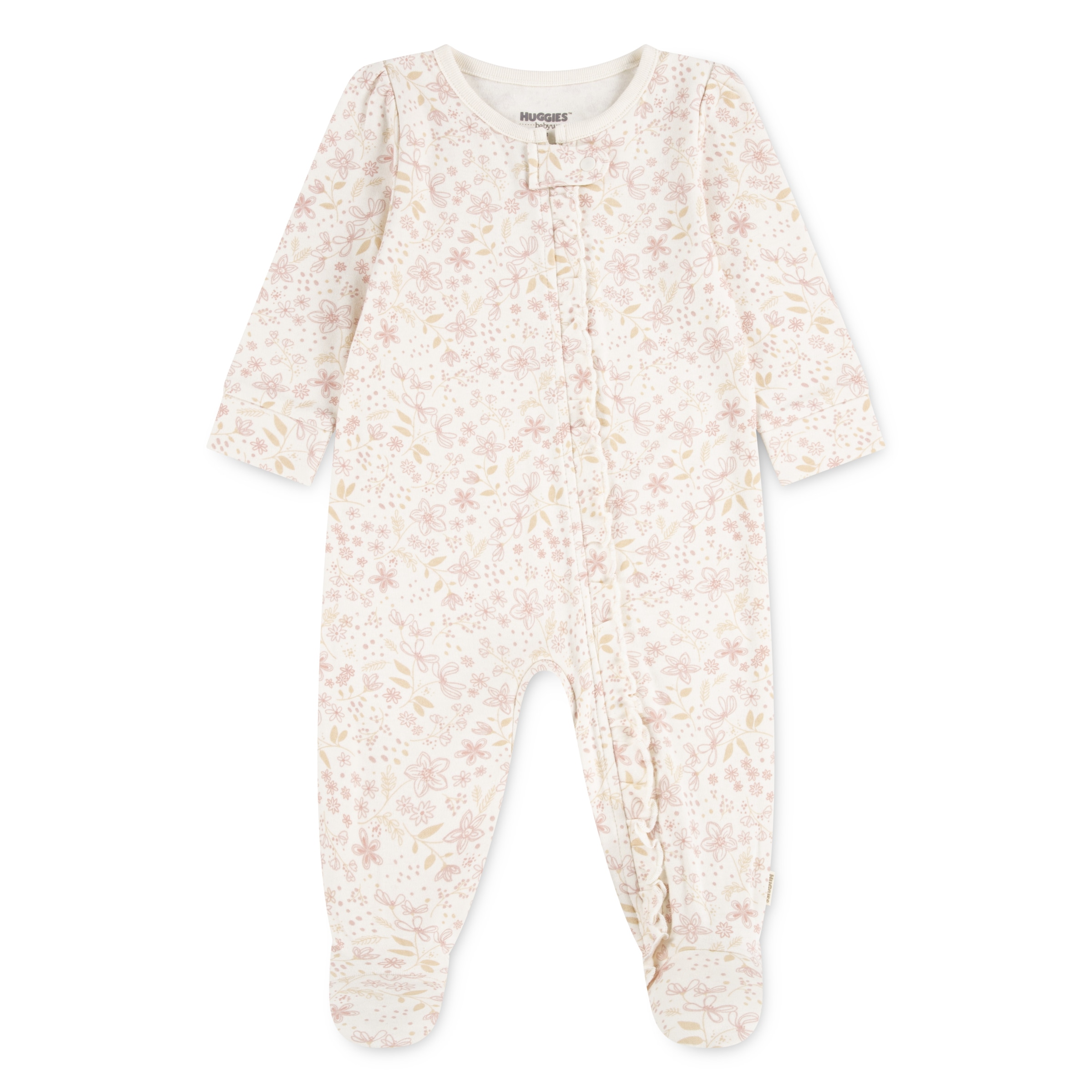 HUGGIES babywear Strampler »HUGG FOOTED COVERALL«, Verdeckter Reissverschluss mit Kinnschutz