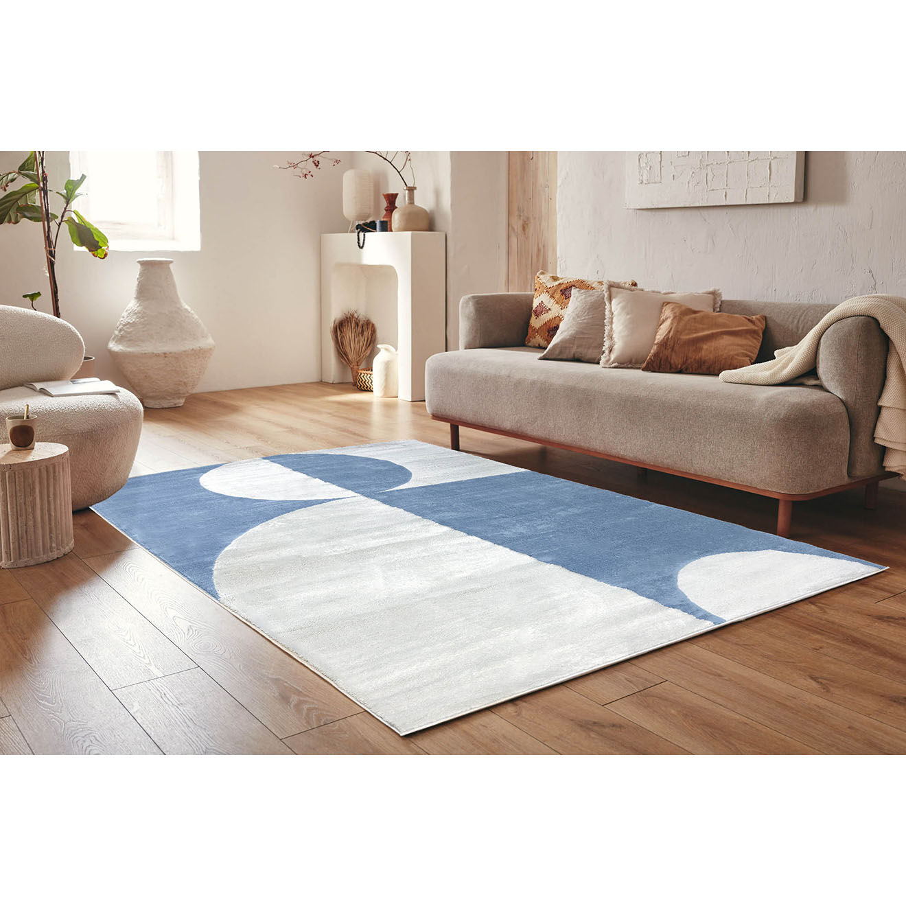 Nazar Rugs Tapis Nely 793 bleu - 200x290 cm