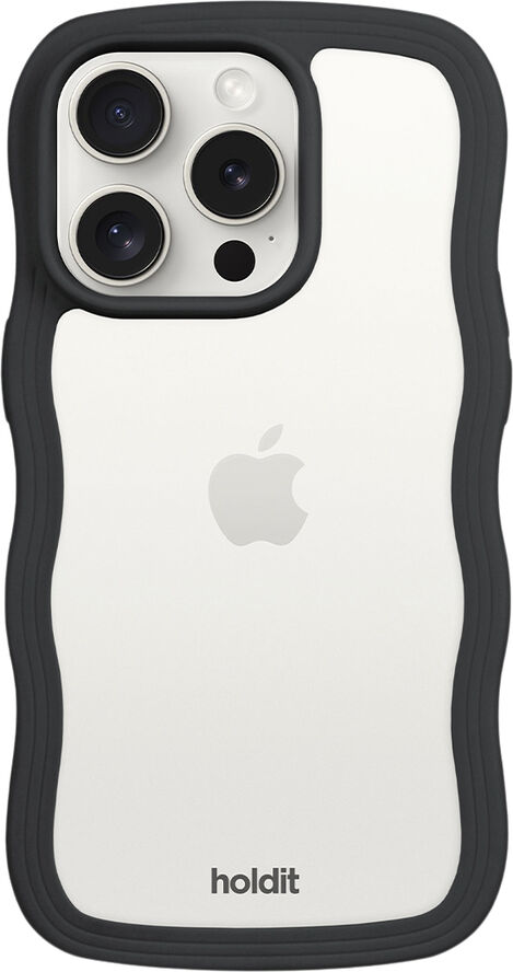 HoldIt Wavy Case iPhone 15 Pro Sort