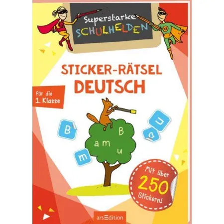 ars Edition Superstarke Schulhelden Sticker Rätsel Deutsch
