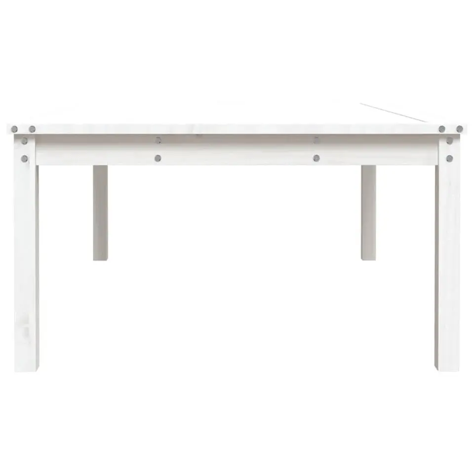 vidaXL - Loungetafel - Wit - Massief grenenhout - 121x82,5x45 cm