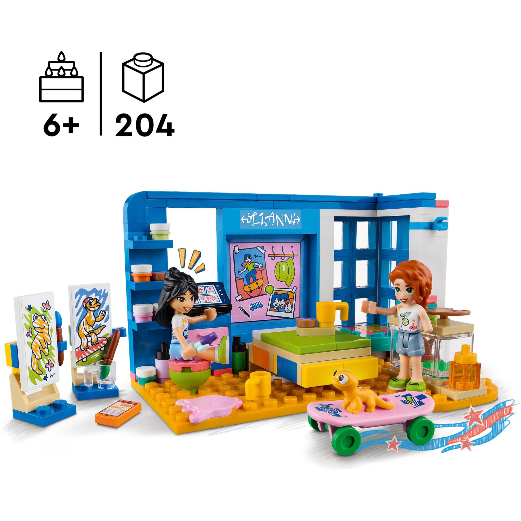 LEGO Konstruktionsspielzeug Friends Lianns Zimmer