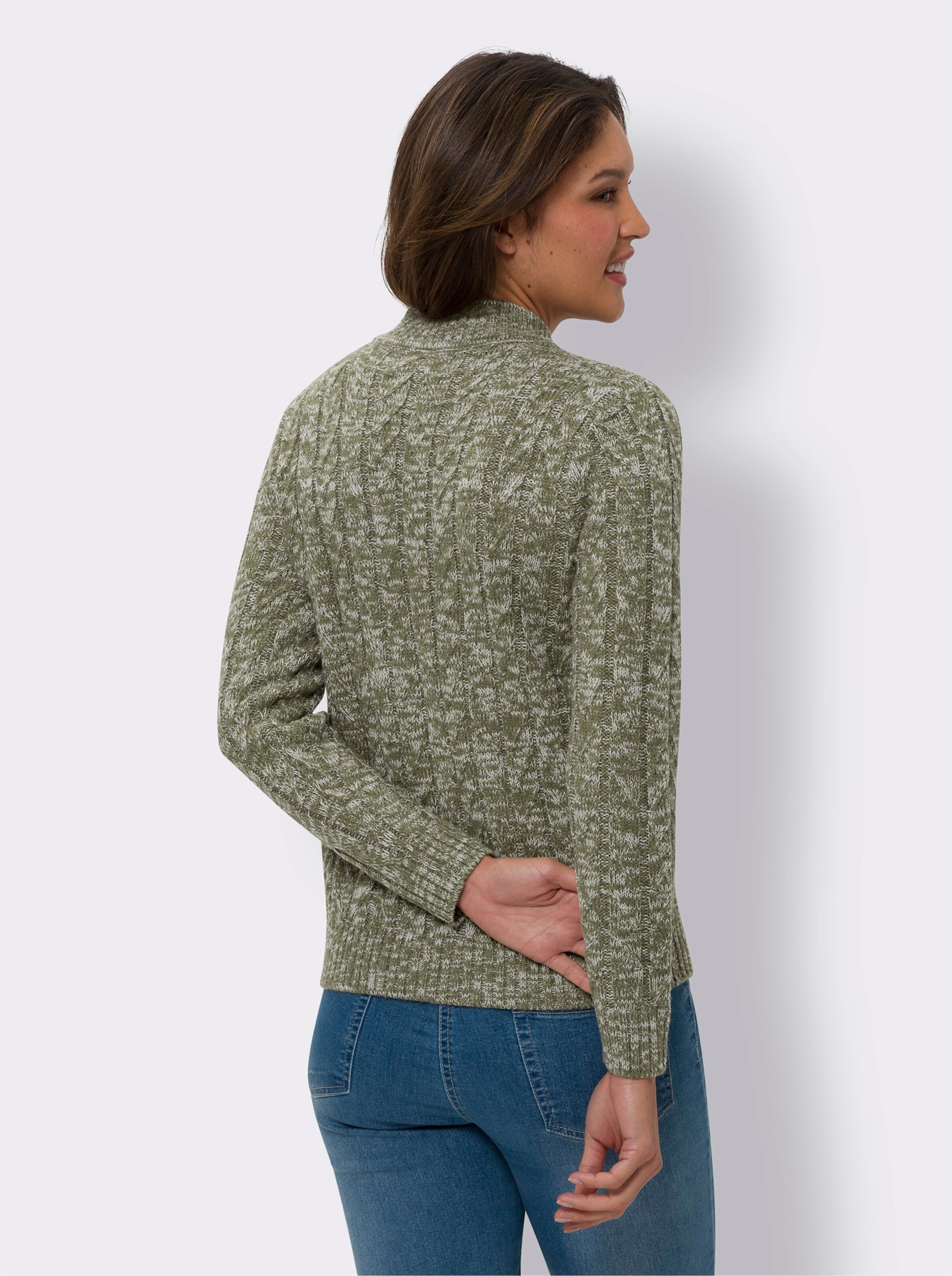 Stehkragen-Pullover