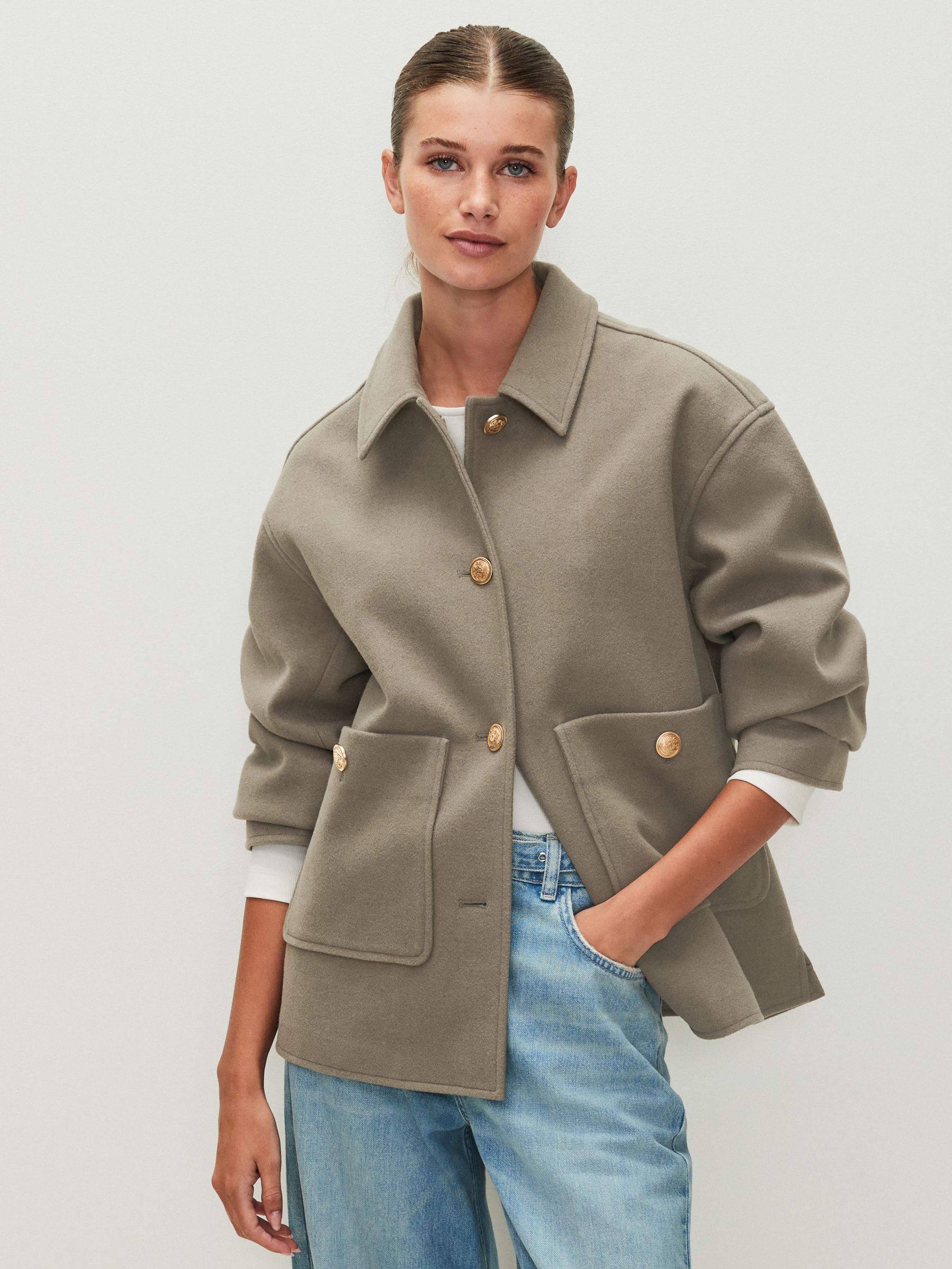 Neutraal - Brushed Collared Jacket