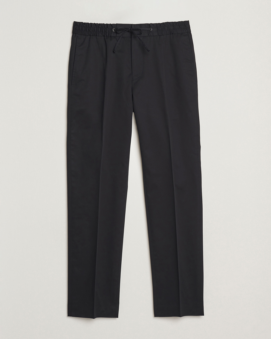 Tiger of Sweden Tannen Cotton Drawstring Trousers Black
