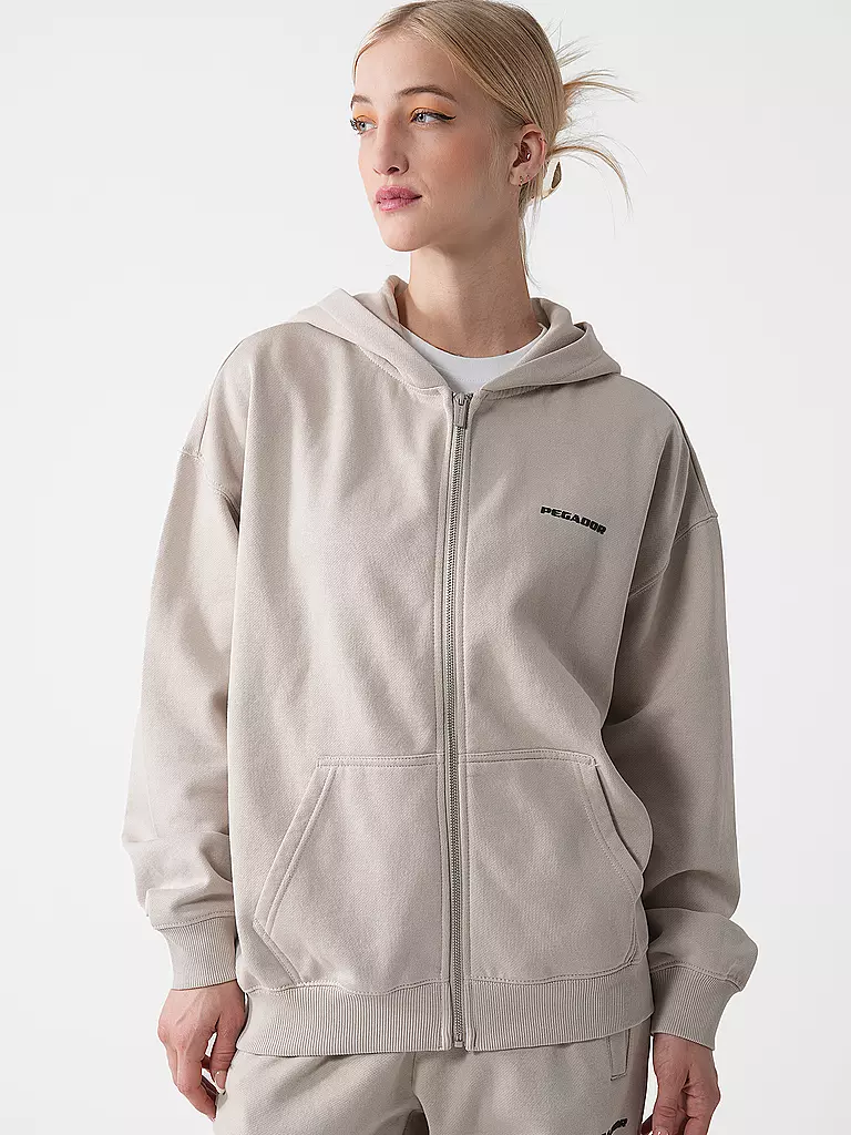 PEGADOR Sweatjacke CLARITA  hellgrau