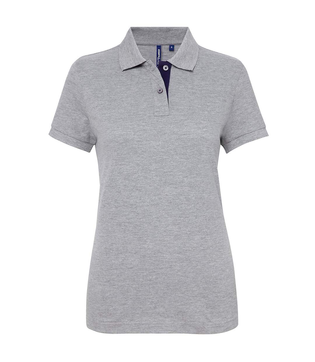 Asquith & Fox - Polo en contraste - Femme (Gris/Bleu marine) - UTRW5353