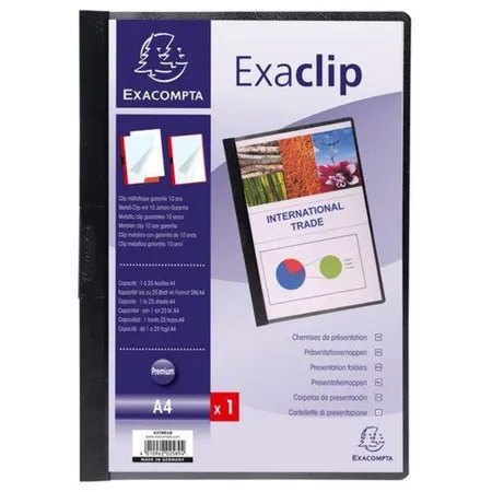 Exacompta Klemmmappe Euro Clip, A4, schwarz
