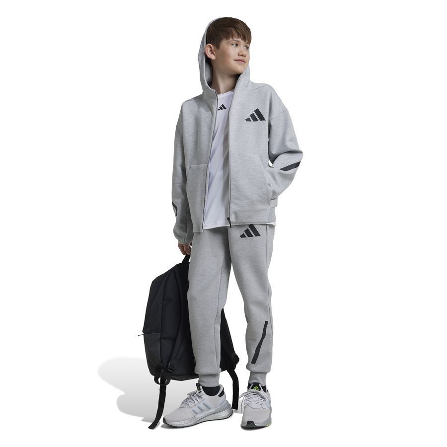 adidas Sweat à Capuche Z.N.E. Full Zip - Gris/Noir Enfant