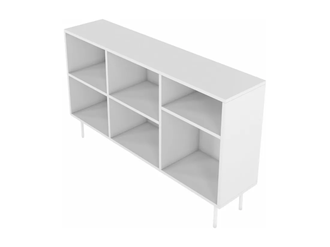 Bibliothèque étagère / moderne blanche MIRKA / 130 cm