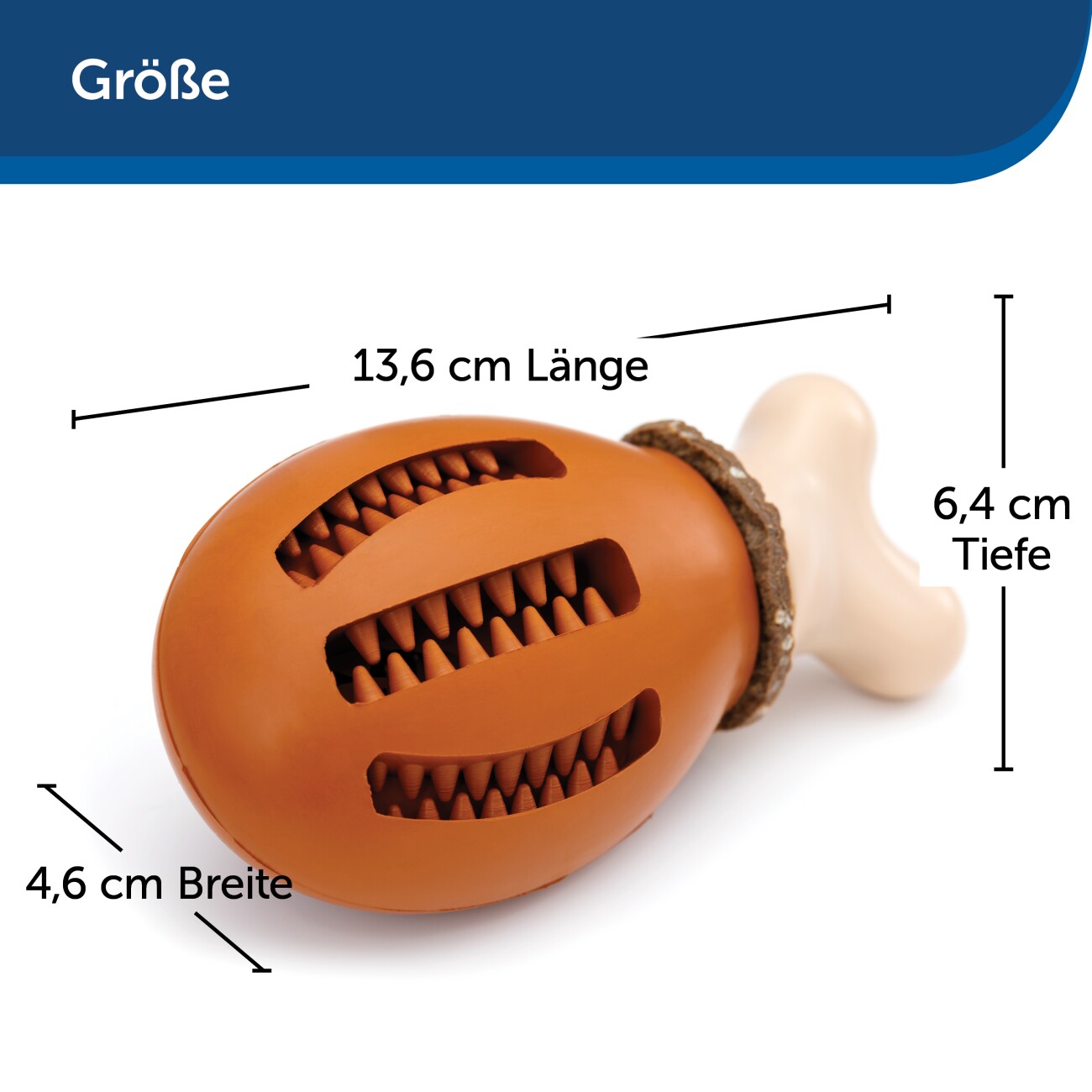PetSafe Kauspielzeug mit Leckerli-Ringen für Hunde Hühnchen braun/ beige S-M