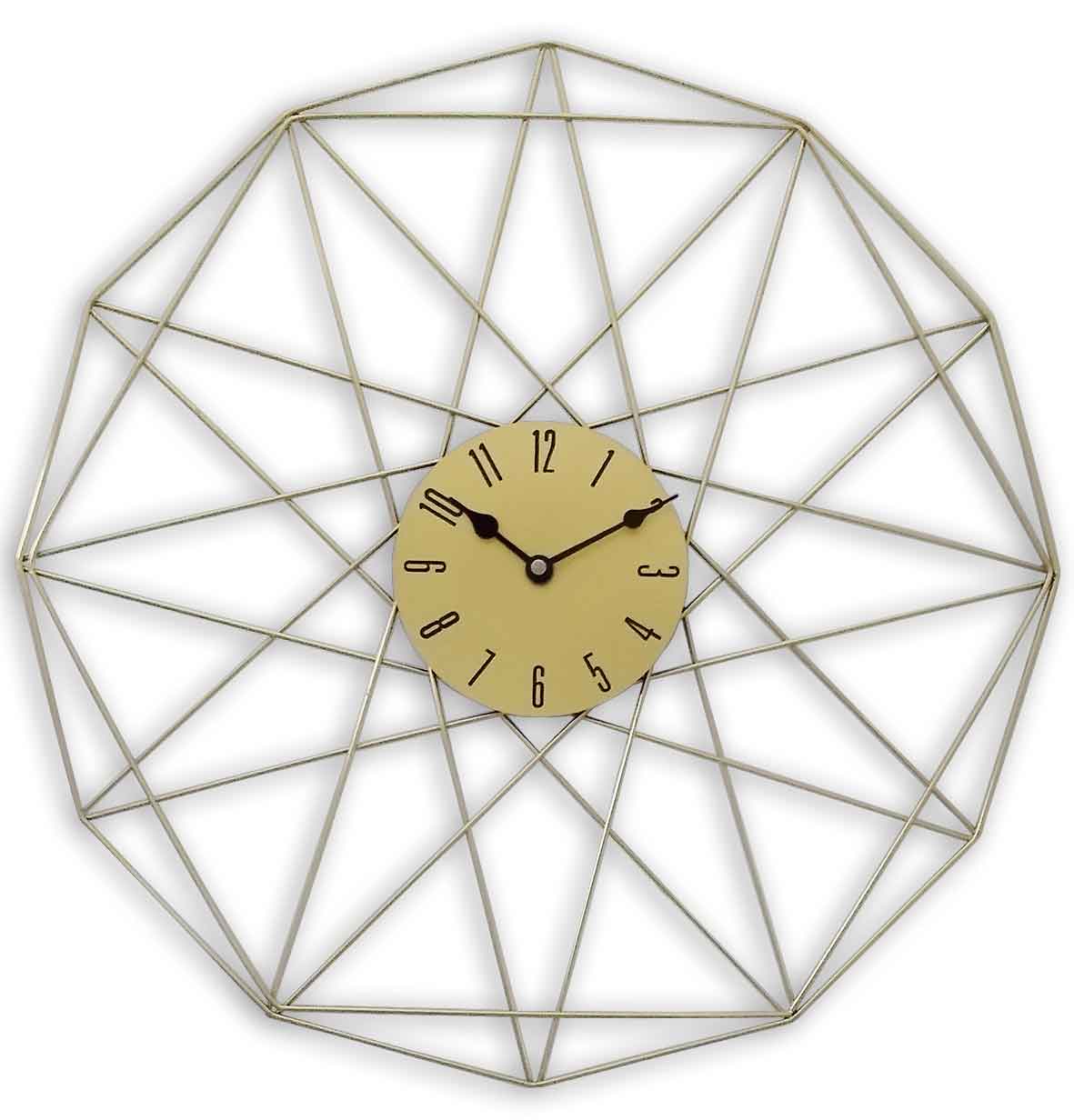Wanduhr - Metall - gold - 50 cm