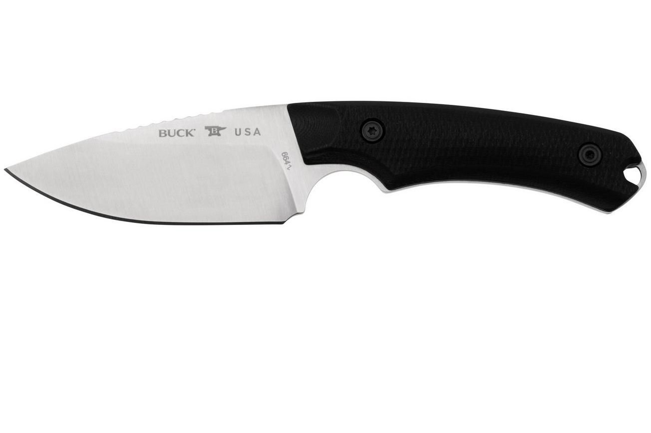 Buck Alpha Hunter Elite 664BKS Magnacut, Black G10, vaststaand mes