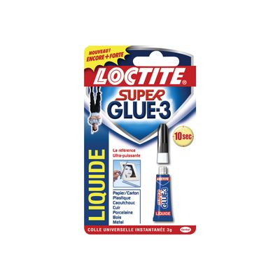 Loctite Super glue 3 liquide - Colle à prise rapide - transparente - 3 gr