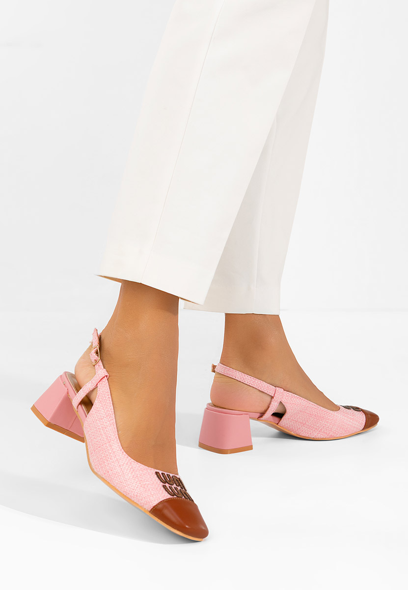 Chaussures slingback roses Miryam