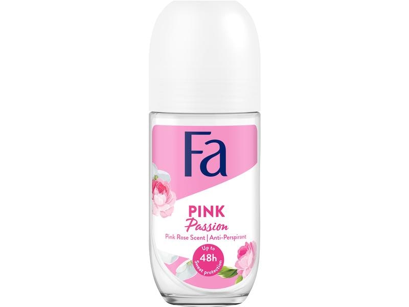 Fa Deo Roll-on Pink Passion 50 ml Veganes Deo für bis zu 24 Stunden langanhaltenden duftenden Schutz