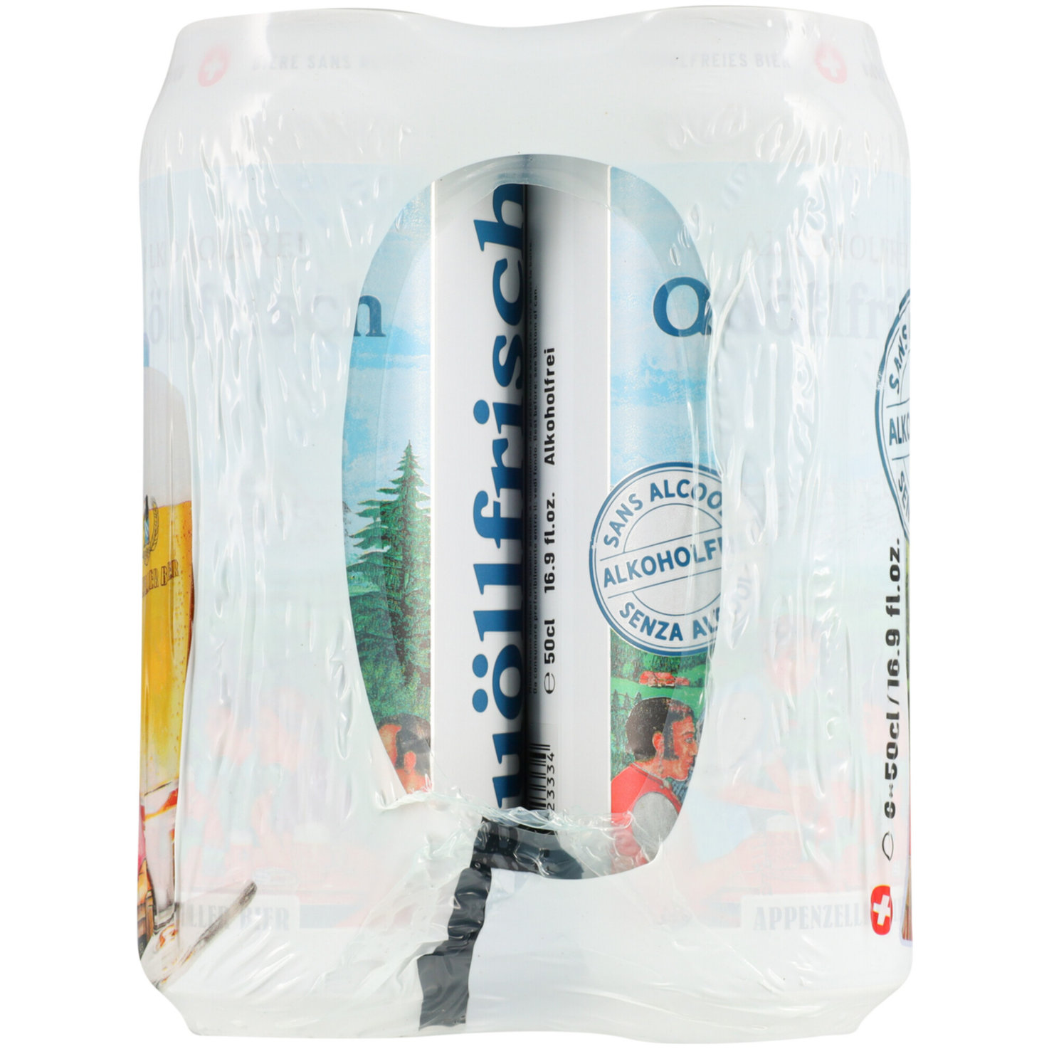Appenzeller Bier Quöllfrisch alkohol frei Dosen 6x50cl -300cl