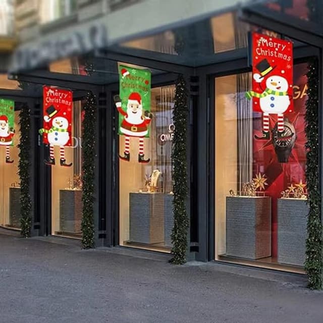 Glædelig jul Flag Xmas hængende banner dørdekoration