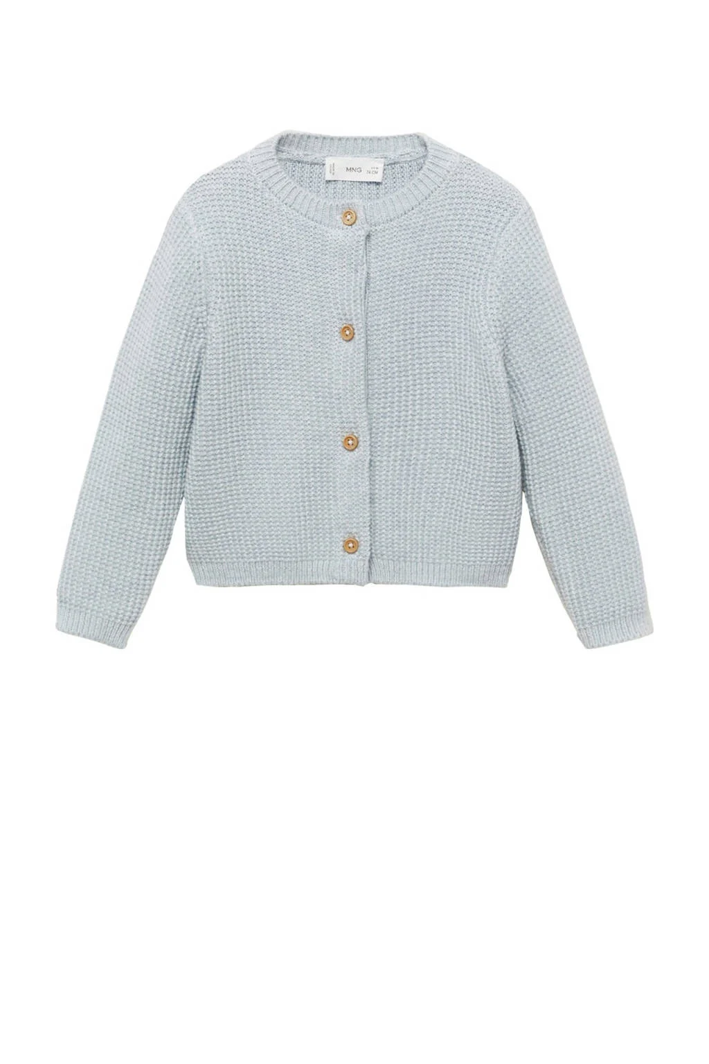 Mango Kids vest lichtblauw fijn gebreid