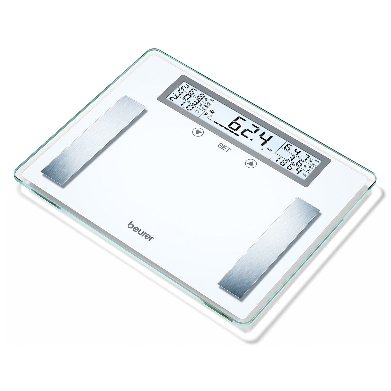 Beurer Pèse-personne impédancemètre 200kg blanc/gris