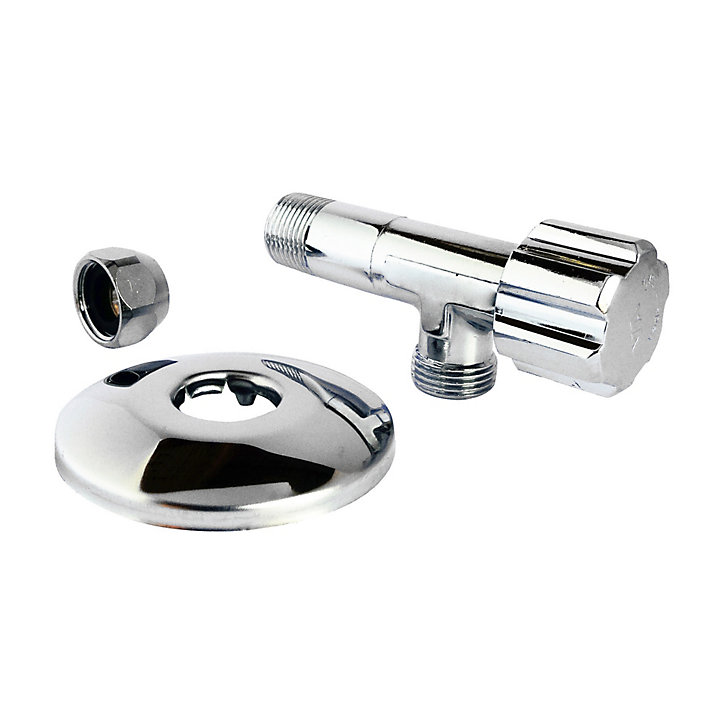 Robinet d'arrêt équerre sous-lavabo long, Mâle 15/21 - Tube cuivre Ø10 mm Somatherm for you