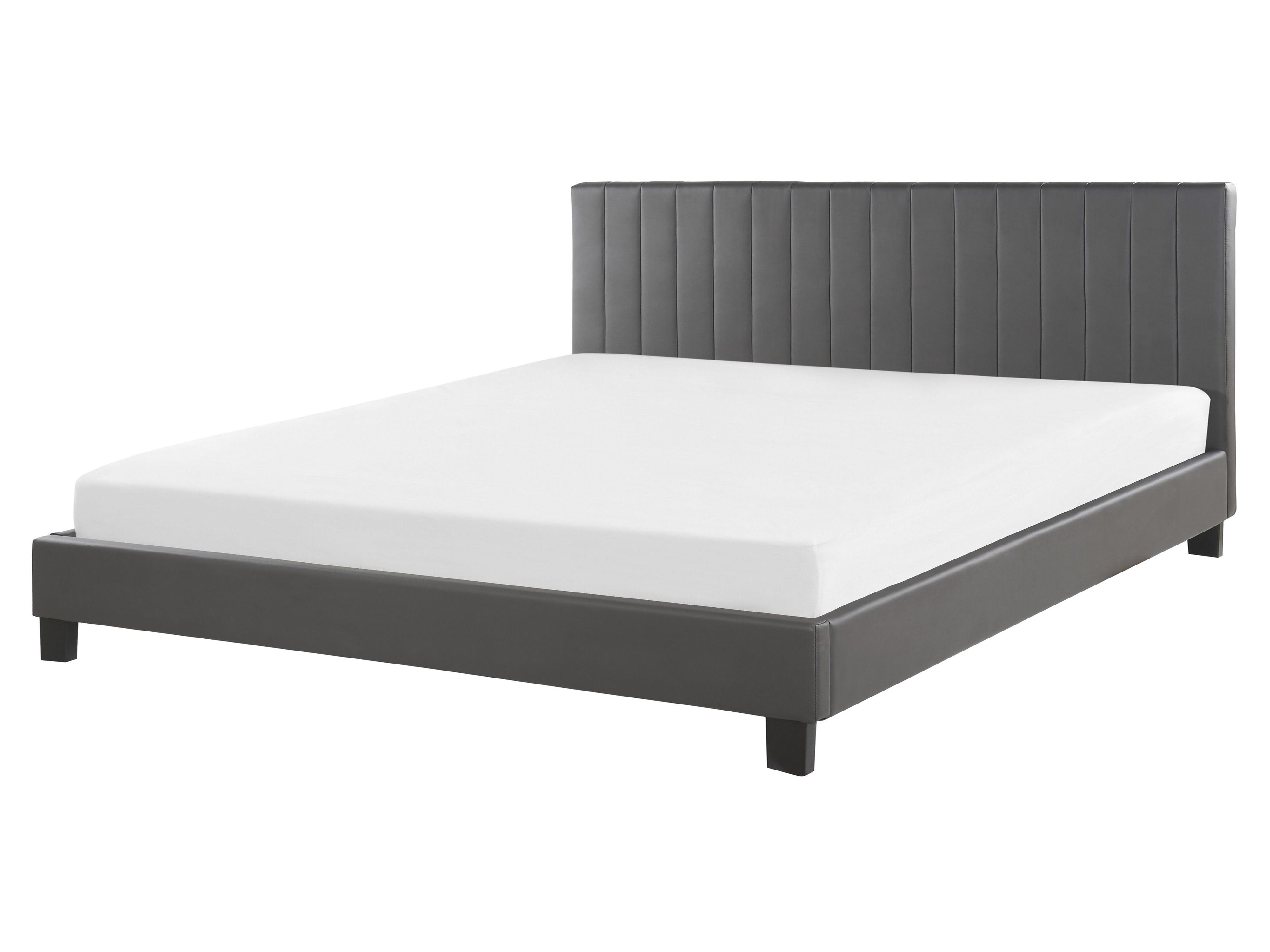 Bed Kunstleer POITIERS 160 x 200 cm Grijs