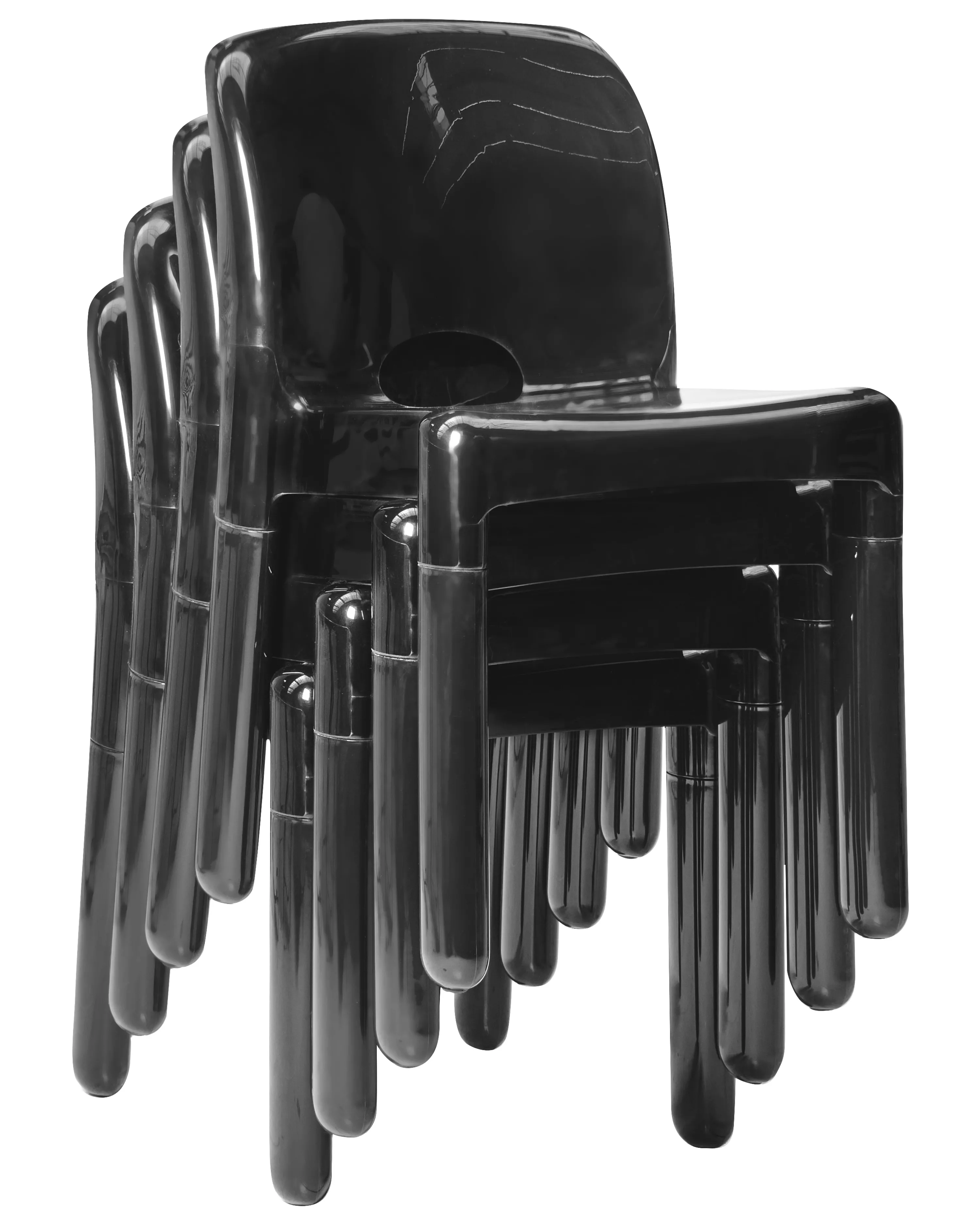 Set van 4 tuinstoelen BETIM Zwart