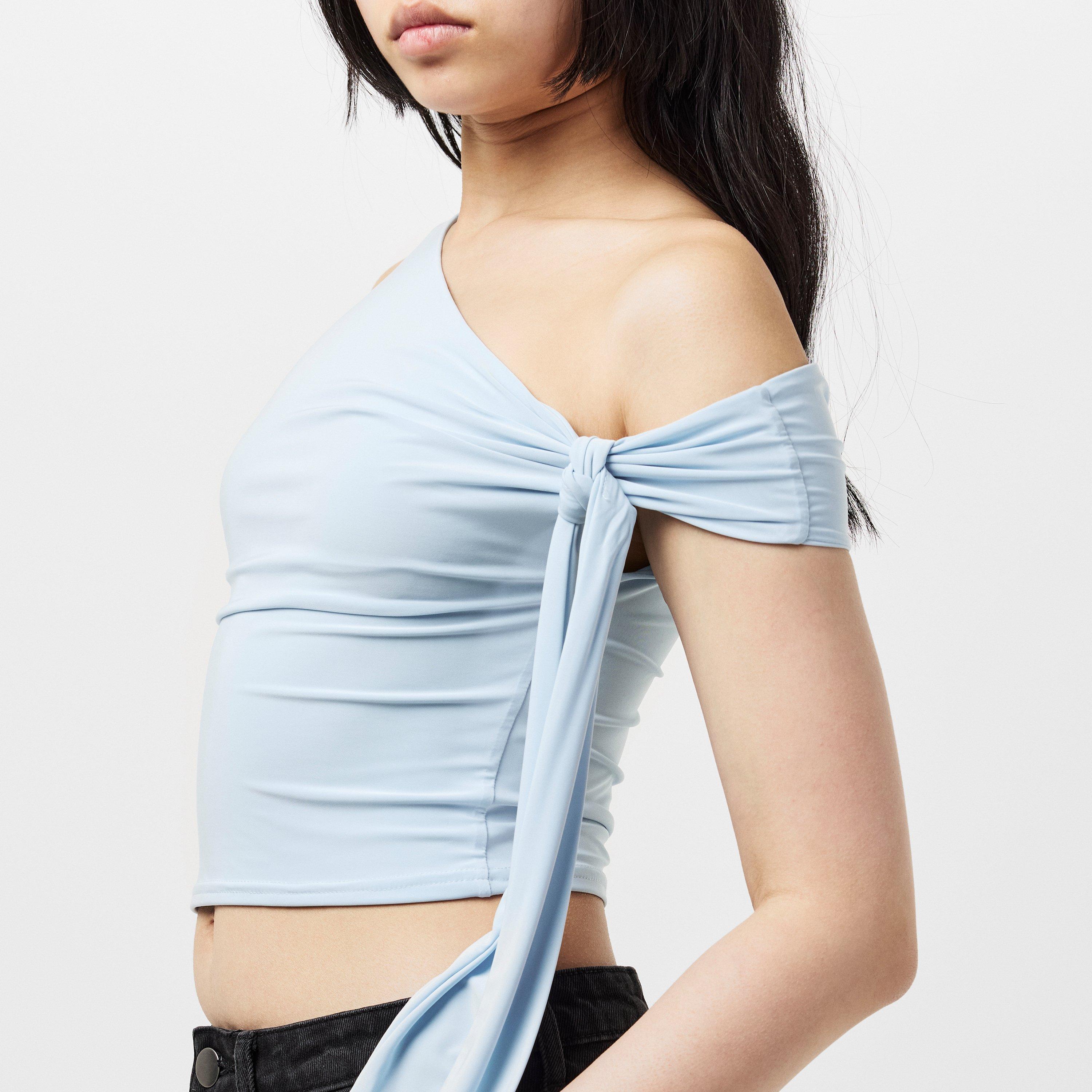 Missy Empire ME Tie Shoulder Top Womens
