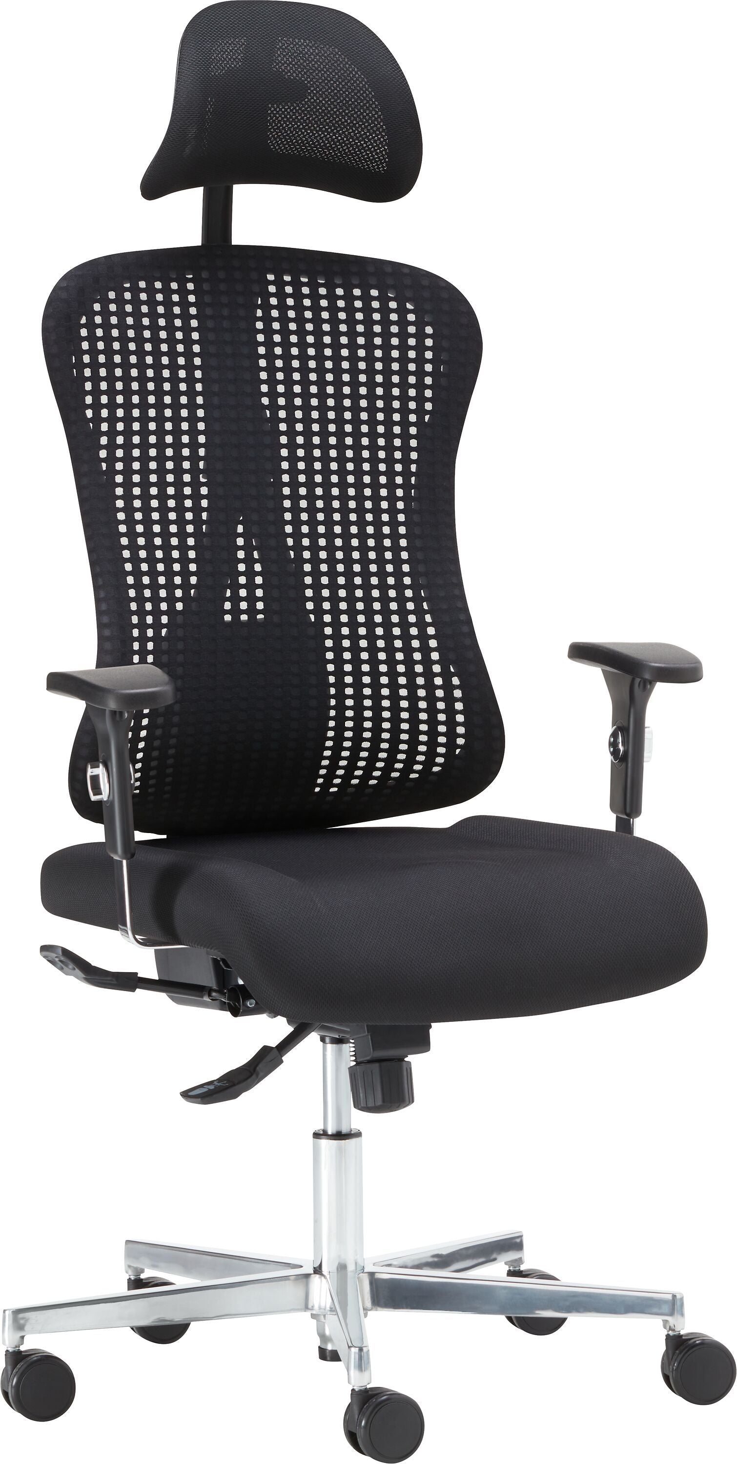 CLEVER Bürostuhl - Schwarz / B: 68.0 cm x T: 68.0 cm x H: 118.0 cm