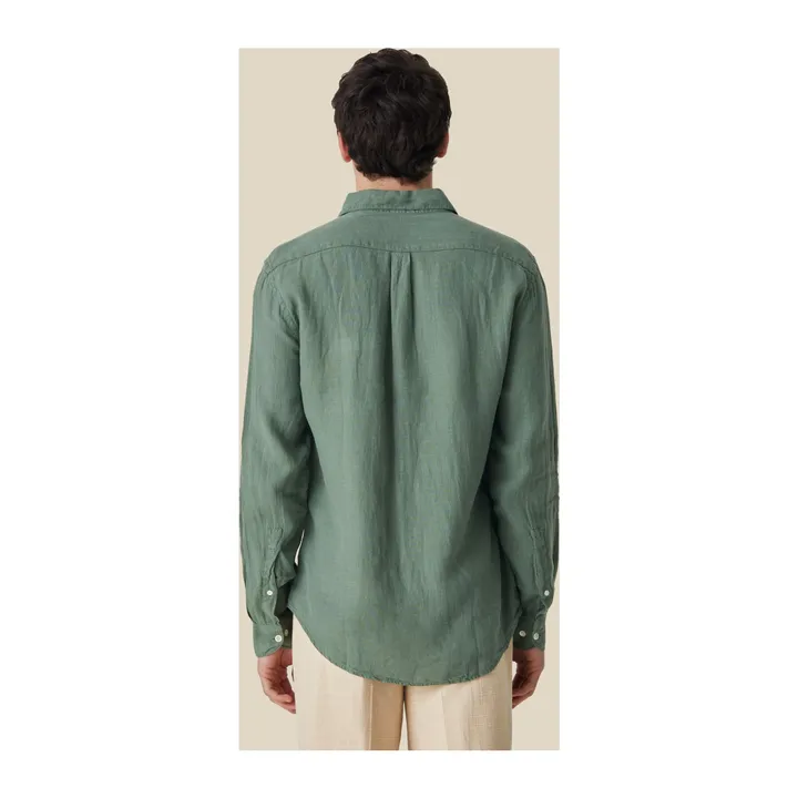 Portuguese Flannel Chemise Uni Lin | Sauge