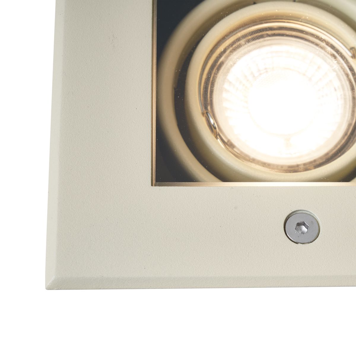 Moderne grondspot beige GU10 50mm draai- en kantelbaar IP65 - Oneon