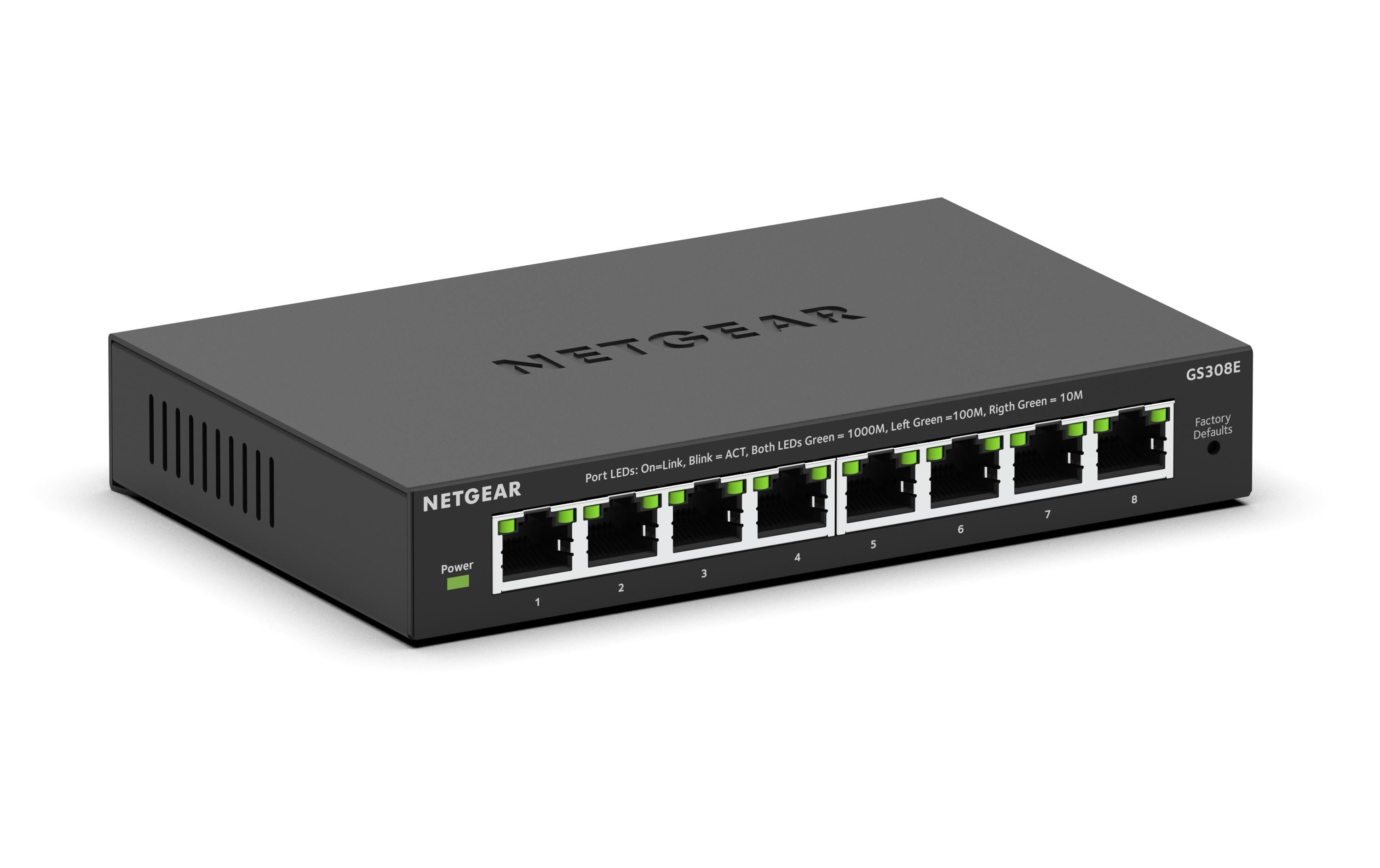 Switch GS308E 8 Port8-Port Gigabit Ethernet Plus Switch
