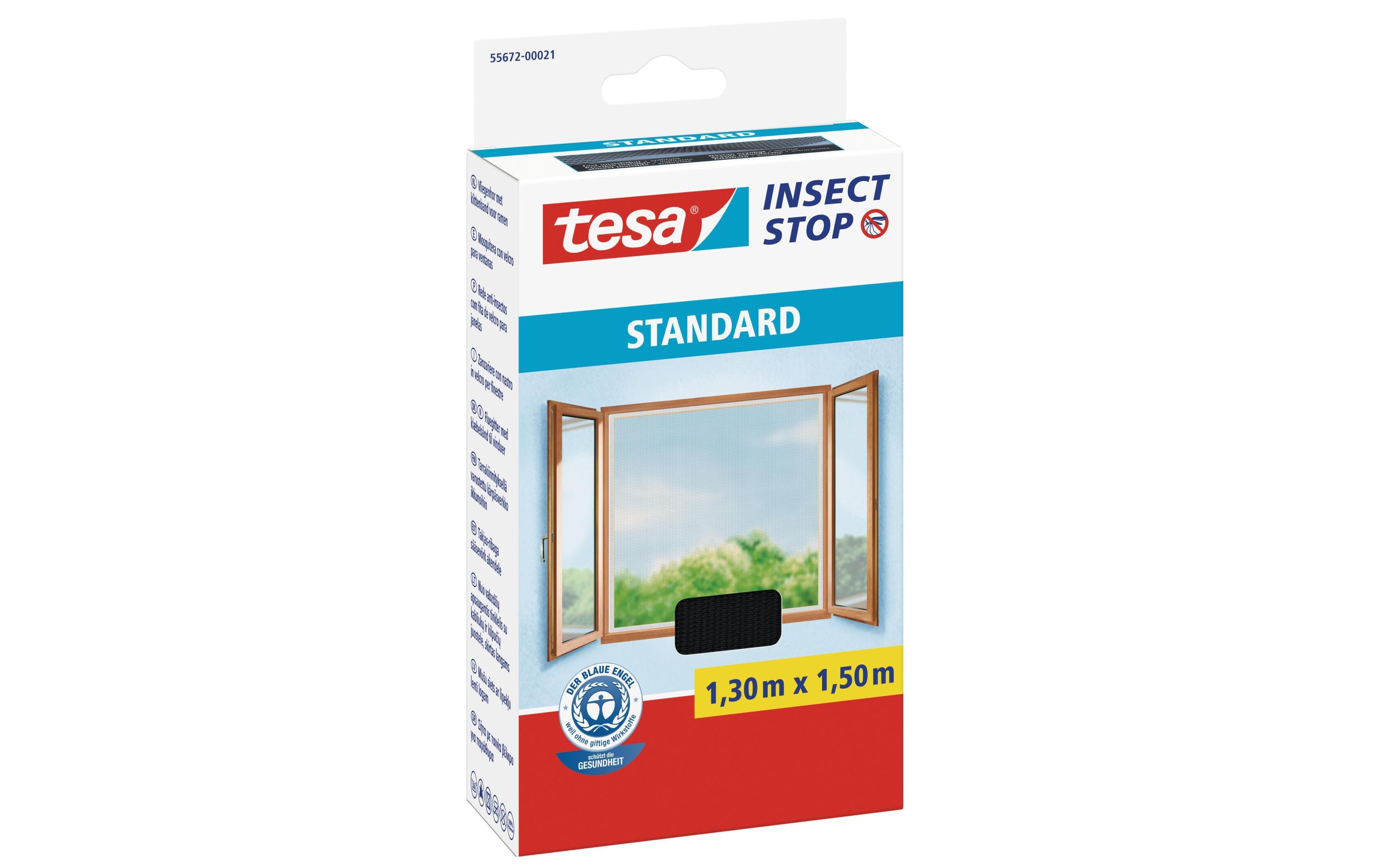 Fliegengitter Insect Stop Standard 1.3x1.5m anthrazitInsektenschutz für Fenster, 1,1 m x 1,3 m, anthrazit