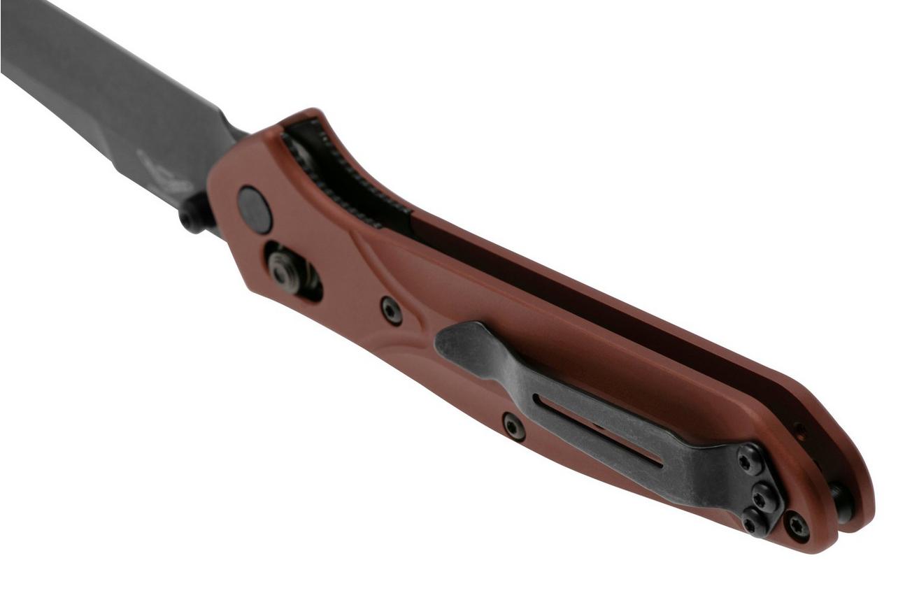 Benchmade 940BK-03 Osborne, DLC Battlewash CPM MagnaCut, Burnt Copper Aluminum zakmes, Warren Osborne design